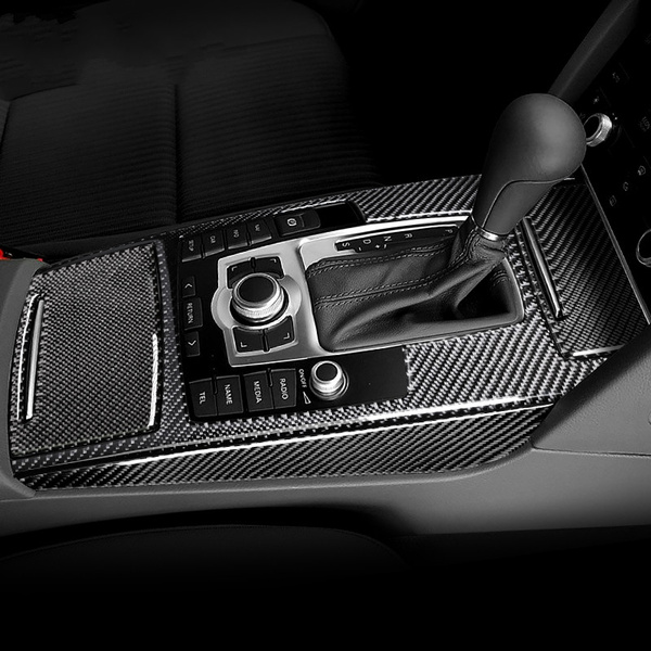 For Audi A6 C8 4K 2019-2023 Car Gear Panel Sticker Gear Box Protective Film  Carbon Fiber Black Car Interior Sticker Accessories - AliExpress