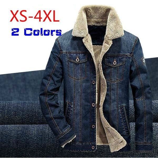 Men jean jacket sales with fur