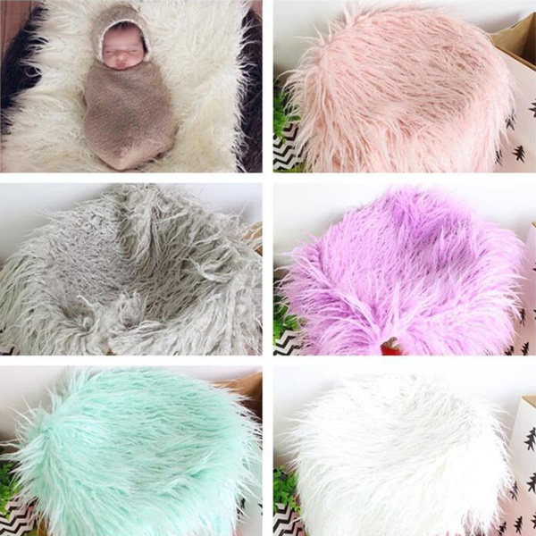 Fur blanket for baby hot sale photography