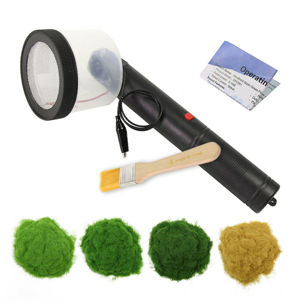 Mini Flocking Static Grass Applicator SCENIC MODELLING with Static Grass  5mm 120g