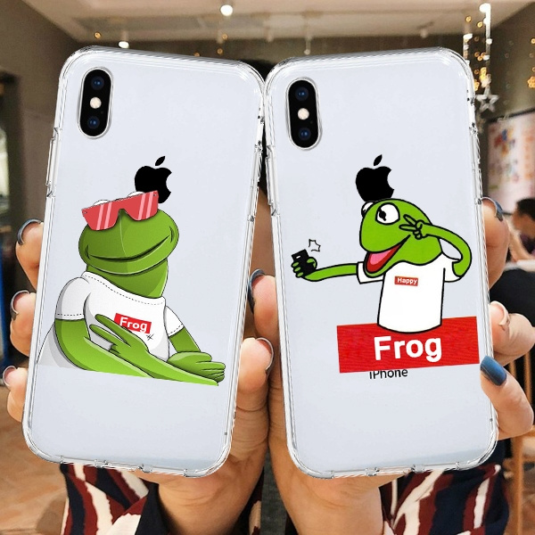 Funny Kermit The Frog Print TPU Shell Phone Case For iPhone XS Max XS XR X Soft Edge PC Case for iPhone 8 Plus 7 Plus 6S Plus 6 Plus Samsung S10 9 8 7