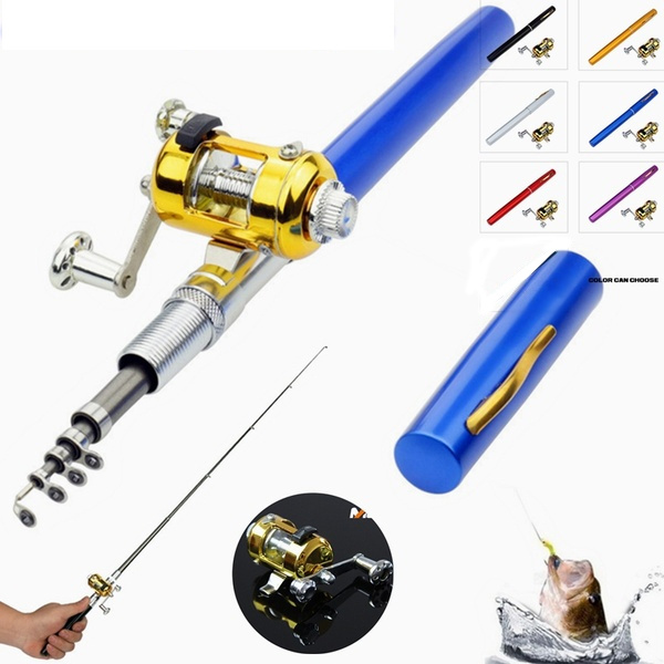 Goture Pen Fishing Rod Combo Lightweight Portable Pocket Mini Telescopic Fishing  Rod with Spinning Reel Wheel All for Fishing