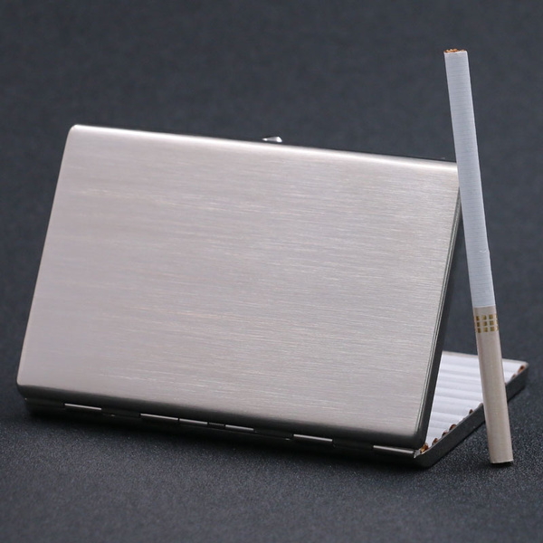 kuboy cigarette case High Quality KUBOY 304 Stainless Steel Portable Female Cigarette Case 100mm  Slim Cigarettes Women's Cigarettes Fashion Smoke Box