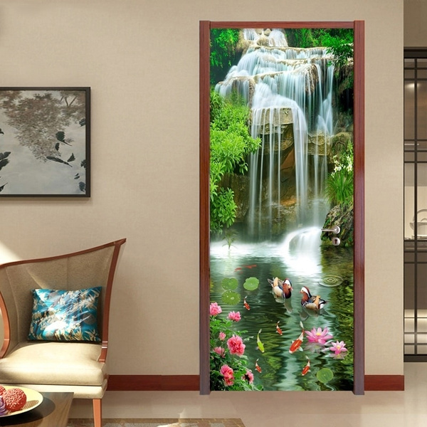 Hot Photo Wallpaper 3D Waterfalls Nature Scenery Door Sticker Kitchen Living Room Waterproof Self-Adhesive Fireproof PVC Wall Papers | Wish Hot Photo Wallpaper 3D Waterfalls Nature Scenery Door Sticker Kitchen Living Room Waterproof Self-Adhesive Fireproof PVC Wall Papers | Wish
