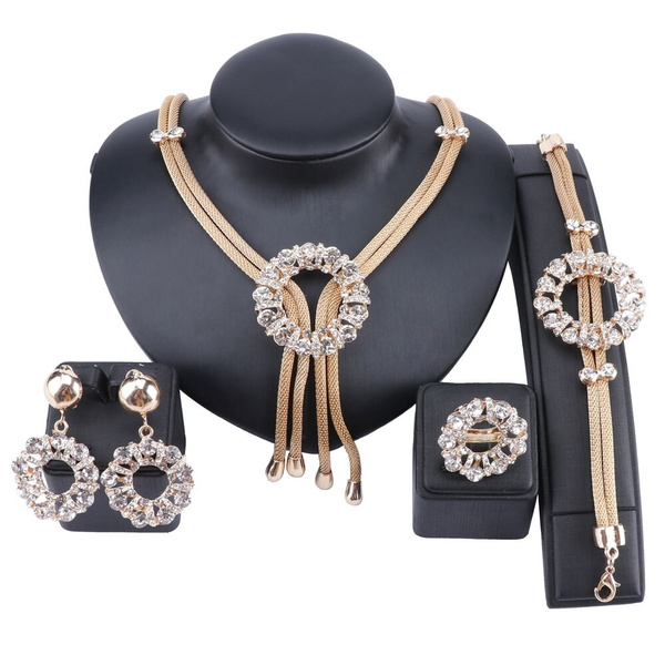 Bridal Gift Wedding Crystal Jewelry Set 