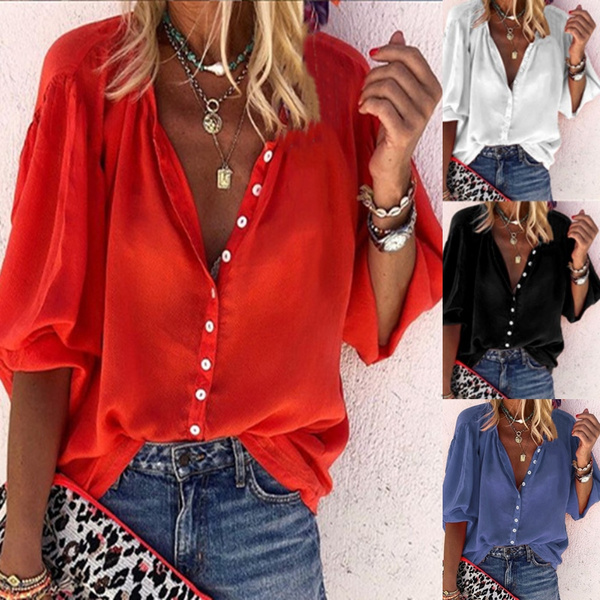 Wish plus size tops Clearance