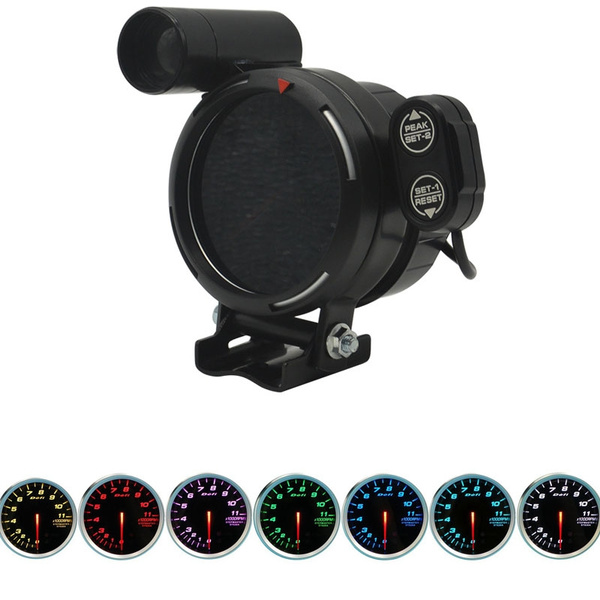 Universal Meter 11000 RPM Gauge 3.75inch 7 colors settings STEPPER