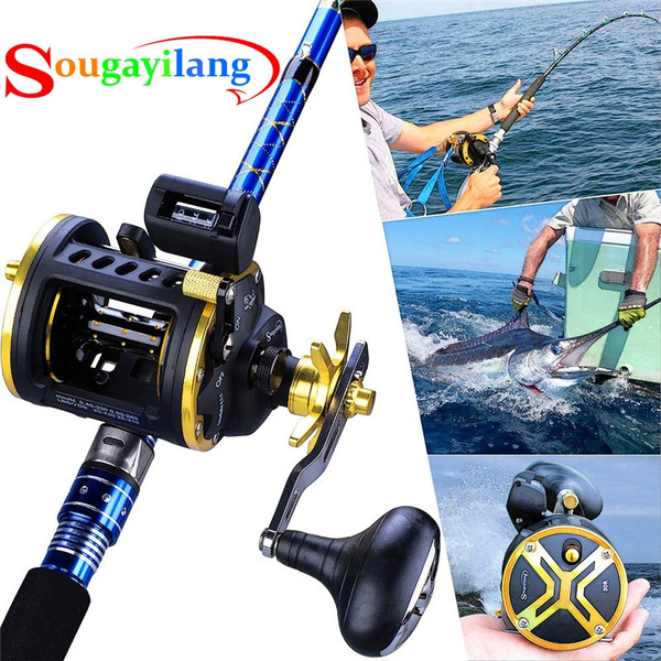 Fishing Reels Round Trolling Reel Conventional Jigging Reel for Saltwater  Big Game Fishing