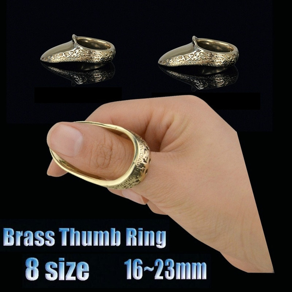 Brass Archery Thumb  Finger Guard Bow Hunting Shooting Protector Gear 