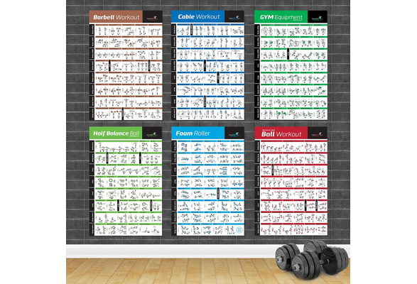 C-54 Kettlebell Workout BodyBuilding Guide Chart Print Poster 12x18 24x36inch 