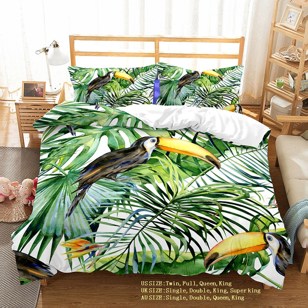 tropical print duvet