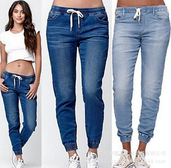 elastic jeans womens