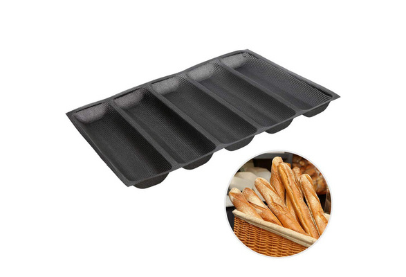 Silicone Perforated Baking Forms Sandwich Mold French Baguette Bread Pan Dog Mat