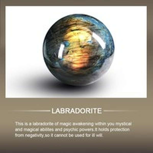 WindBell Large Rainbow and Blue Labradorite Sphere Natural Labradorite Ball Energy Stone Decoration