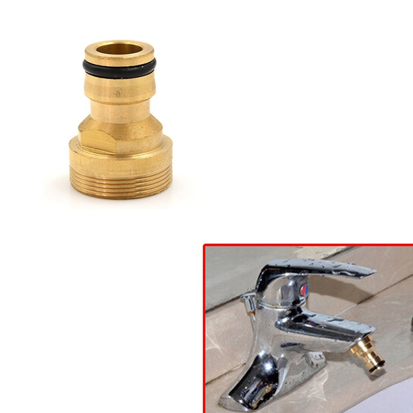 1PC Brass Hose Tap Connector 23mm Threaded Home Water Pipe Adaptor Fitting 