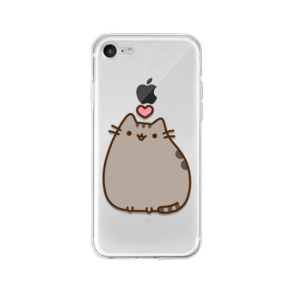 Funny Cute Pusheen Cat TPU Soft Silicone Phone Case for iPhone X XS MAX 6 6S 7 7plus 8 8Plus 5 5S XR