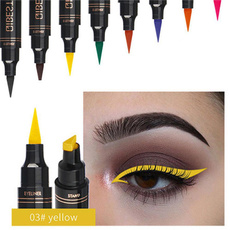 Colorful Seal Stamp Liquid Eyeliner Pen Waterproof Double-ended  Eyeliner Matte 12 Colors