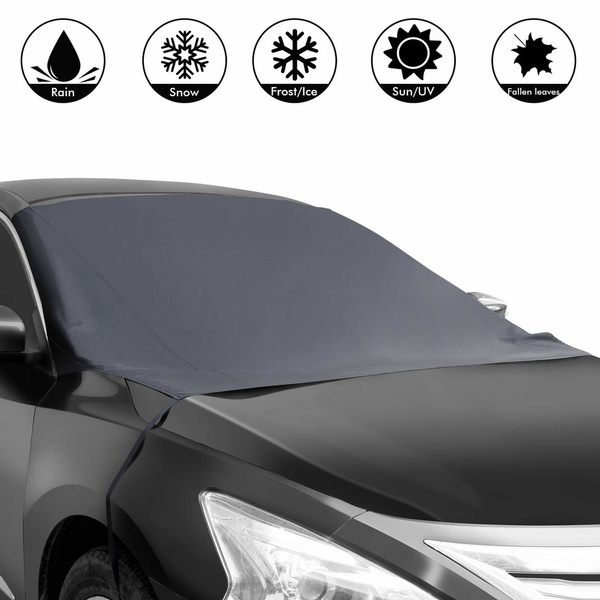 Magnetic Edges Car Snow Cover Car Windshield Snow Cover Car Sun Shade Cover  Waterproof Windshield Protector for Car/Truck/SUV