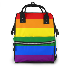 travel backpack, rainbow, Backpacks, Canvas