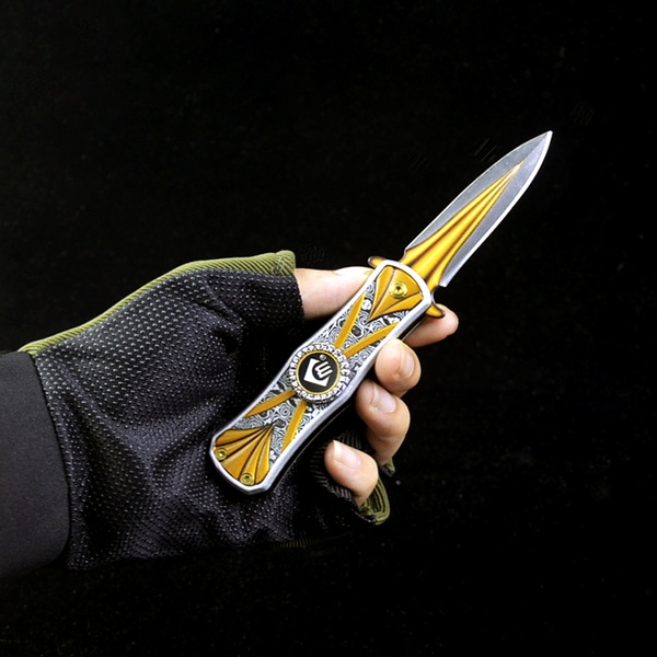 Finger Spinner Knife Assisted Open Tactical Folding Pocket Knife Sword Blade  Camping Multifunctional Outdoor Hunting Knife