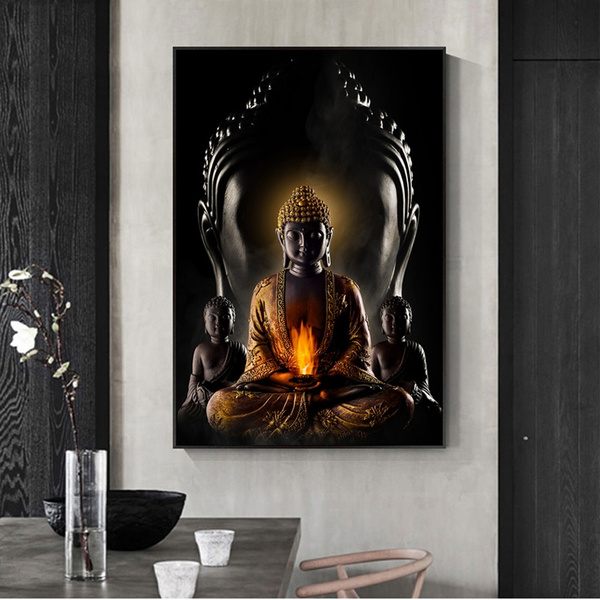 God Buddha Wall Art Canvas Prints Painting Modern Buddha Poster and prints  Abstract Buddhism Posters Wall Decor for Living room Bedroom Stairs No  frame | Wish