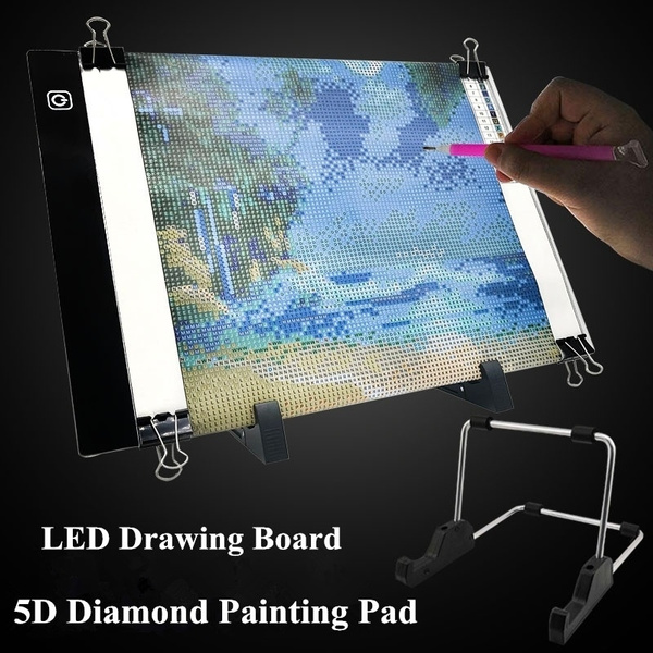 Diamond Storage Box and Diamond Painting Tools Stand Roller Light Pad Snaka 135PCS Diamond Painting A4 LED Light Pad Kit- Diamond Art Light Board with 5D Painting Tools Clips 