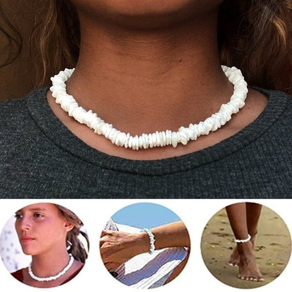 Shell Choker Necklace Seashell Necklace Adjustable Shell Necklace Bracelets  Set Hawaiian Jewelry For Women Men Girls | Fruugo TR