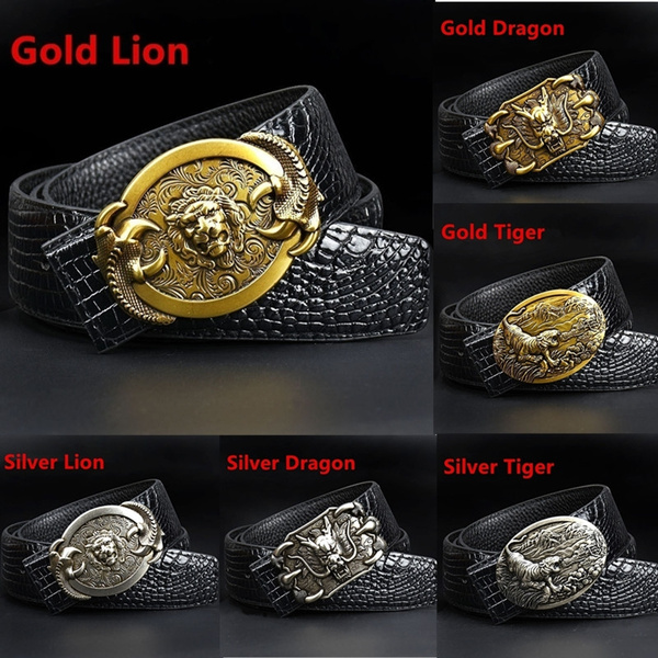 Tiger Genuine Leather Belt, Mens Tiger Luxury Belts