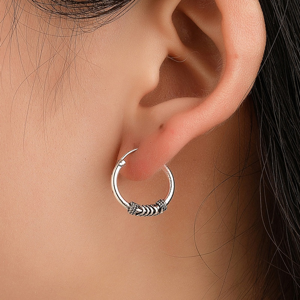 cute silver hoop earrings