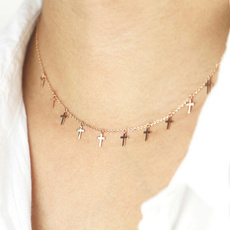 Chain, necklace for women, tasselnecklace, Cross