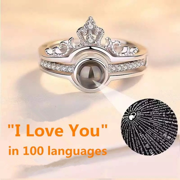 i love u in 100 languages ring