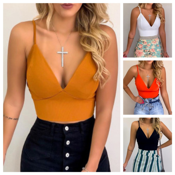 Sleeveless bra tops Clearance