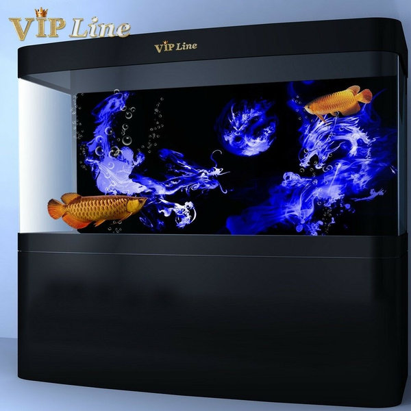 Smoke Dragon HD Aquarium Background Poster Fish Tank Decorations Landscape  | Wish