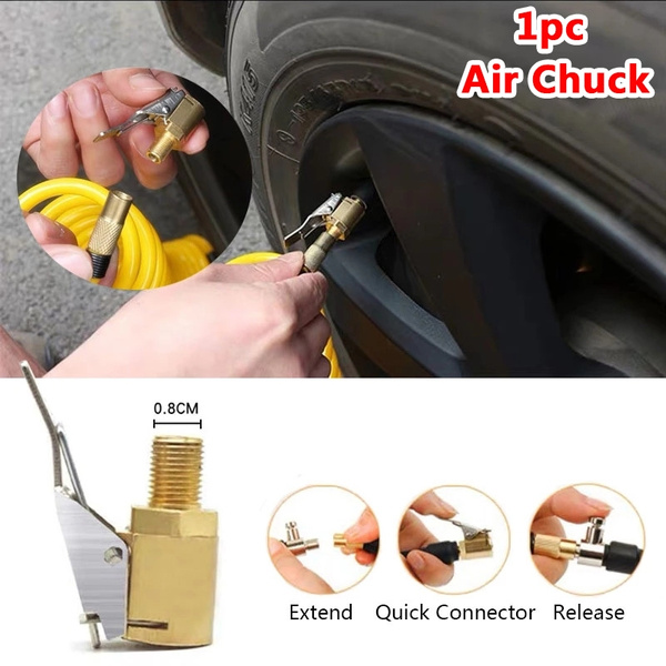 SENZEAL 2x Tyre Valve Connector Brass Open End Flow Clip On Valve Chuck for Inflator 8mm SENZEAL 2x Tyre Valve Connector Brass Open End Flow Clip On Valve Chuck for Inflator 8mm