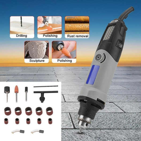 400W Electric Die Grinder Power Drill 6Positions Variable Speed Rotary ...