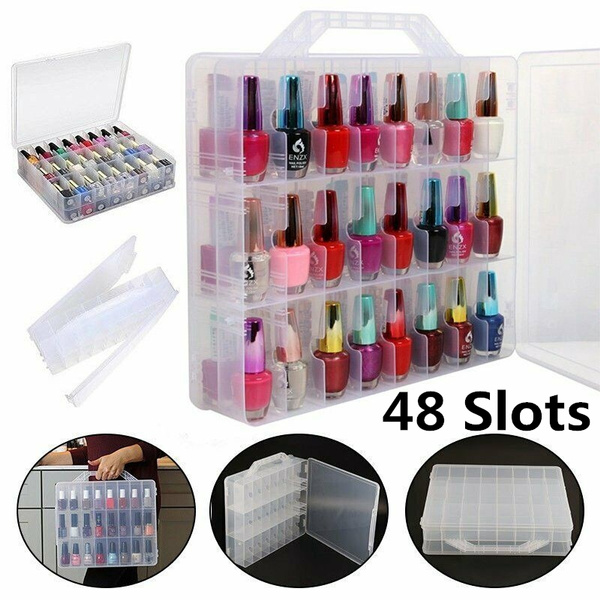 48 Slots Plastic Nail Polish Holder Case Storage Display Case Box Organizer Sell Boxes Only Wish