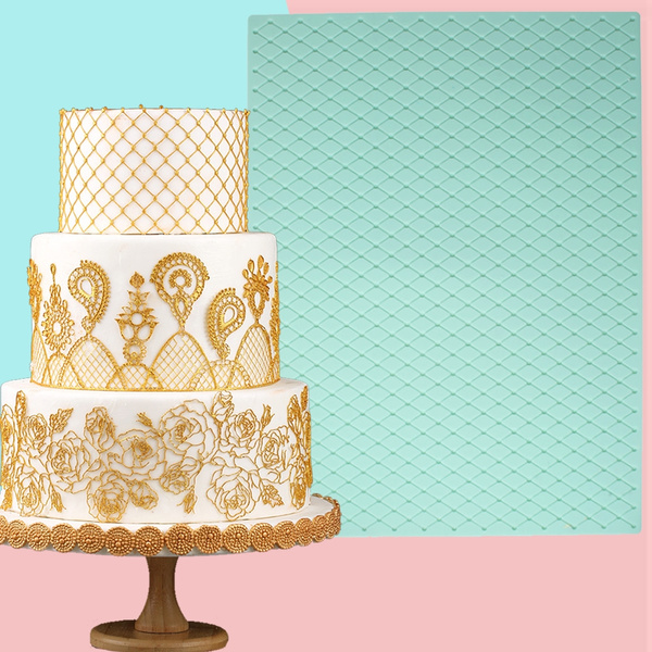 Beautiful Happy Birthday Shape Lace Cake Mold Cake Decor Pendant Jewelry Tool MW