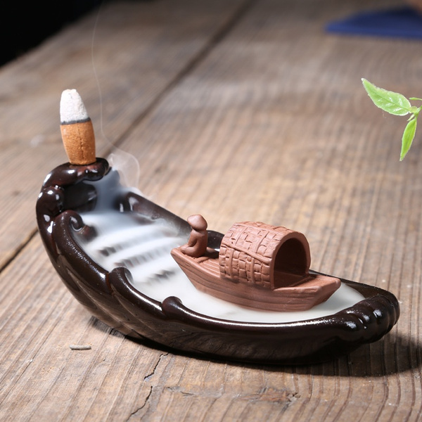 Mountain peak incense holder