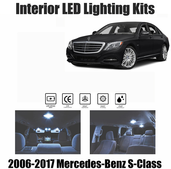 Interior Led For Mercedes Benz S Class 06 17 12 Pieces White Interior Led Kit Installation Tool Wish