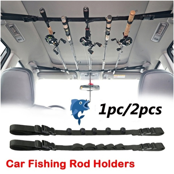 2pcs Rod Holder Belt Strap Fishing Rod Saver Car Vehicle Rod Carrier Band 
