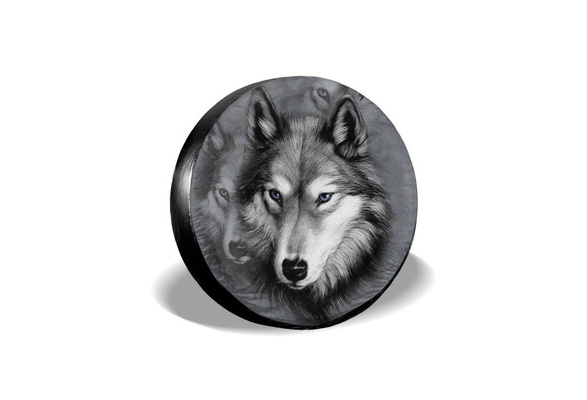 Jumerk Car Tire Cover Potable Polyester Universal Spare Wheel Covers for Trailer Rv SUV Truck 