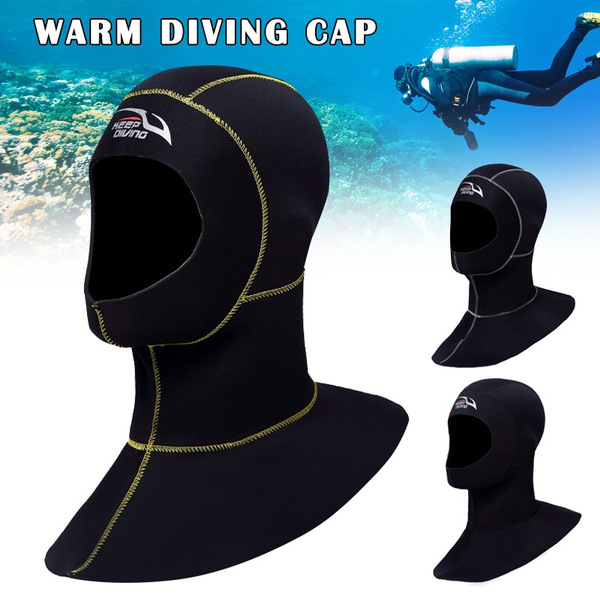 Swimming Snorkel Cap Scuba Diving Headwear Wetsuit Hood Protector Face Mask 