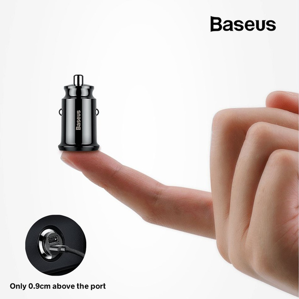 Ananiver porter et eller andet sted Baseus Mini Car-Charger Dual USB Car Charger Adapter Mobile Phone Car USB  Charger Auto Charge 2 Port for Samsung iPhone | Wish
