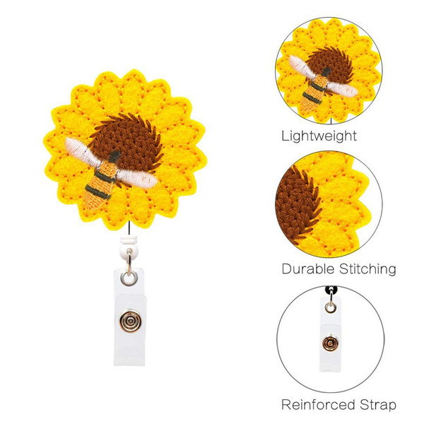 Big Sunflower Retractable Badge Reel