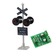 1set HO Scale Railroad Crossing Signals 4 heads LED made + Circuit ...