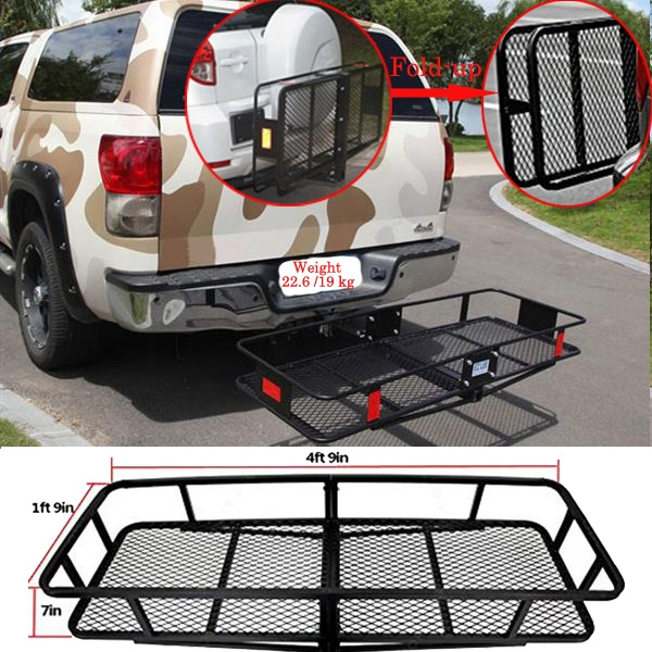 2 Types Hitch Mounted Folding Cargo Carrier Wish