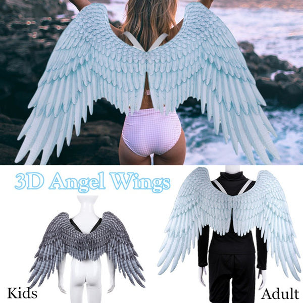 MeiLiu Halloween Angel Wings Fairy Wings Non-Woven Angel Wings Feather Wings Cosplay Party Costumes for Child and Adult
