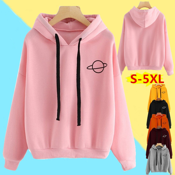 Pink hoodie with online yellow sleeves