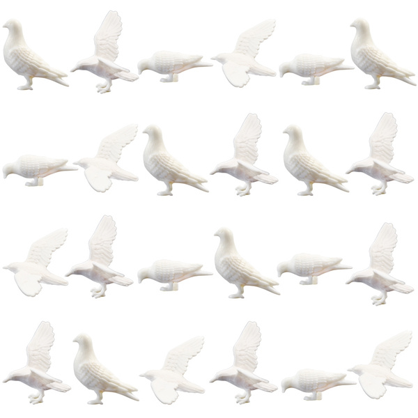 simulation white pigeons toy polyethylene&furs wings seagull doll gift 48x30cm 