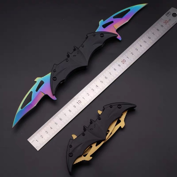 New Batman Double Blade Spring Assisted Open Folding Pocket Knife Dark Knight Wish New Batman Double Blade Spring Assisted Open Folding Pocket Knife Dark Knight Wish